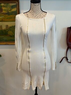 Bepe Y2K Black Bodycon Mini Dress Zip Detail